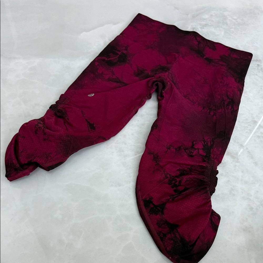 lululemon athletica Kids Red and Black Leggings